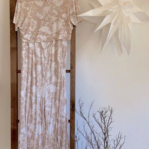 Maternity Tie Dye Nursing Culotte Jumpsuit